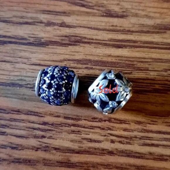 BRIGHTON Swarovski Crystal, Gold, and Silver Slider Charms TIMELESS! - Picture 3 of 5